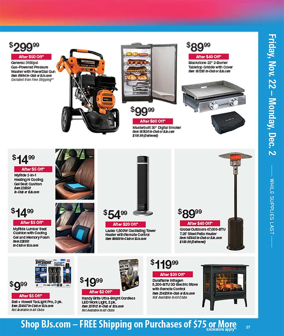 BJ's Wholesale Black Friday Ad Scan 2019