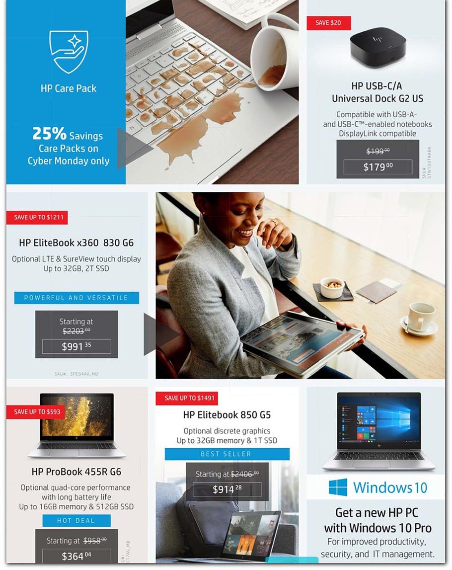 HP Home & Home Office Cyber Monday Ad Scan 2019