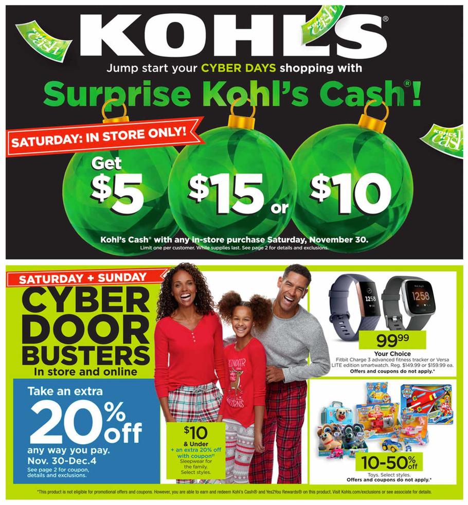 Kohls Cyber Monday Ad Scan 2019